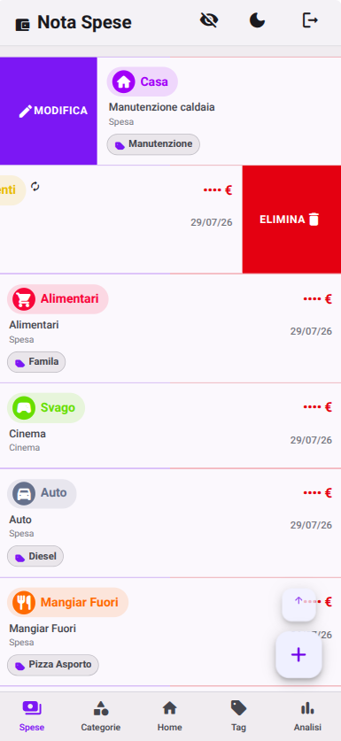 Bilancino Mobile App Screenshot